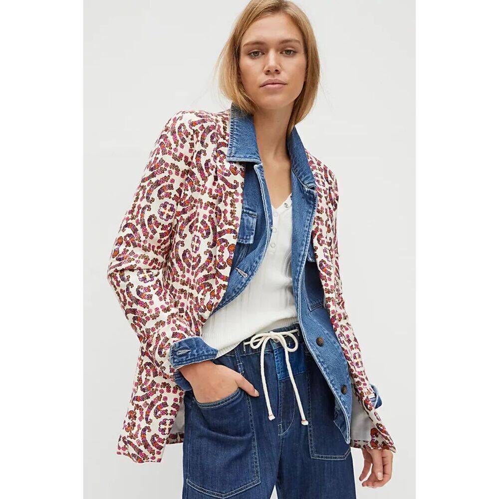 Cupcakes and‎ Cashmere Bethany Blazer Womens XS Cream Office Career Jacket